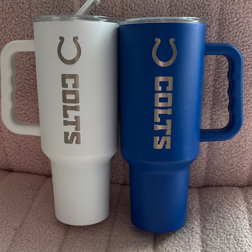 Colts White and Blue Tumbler Set